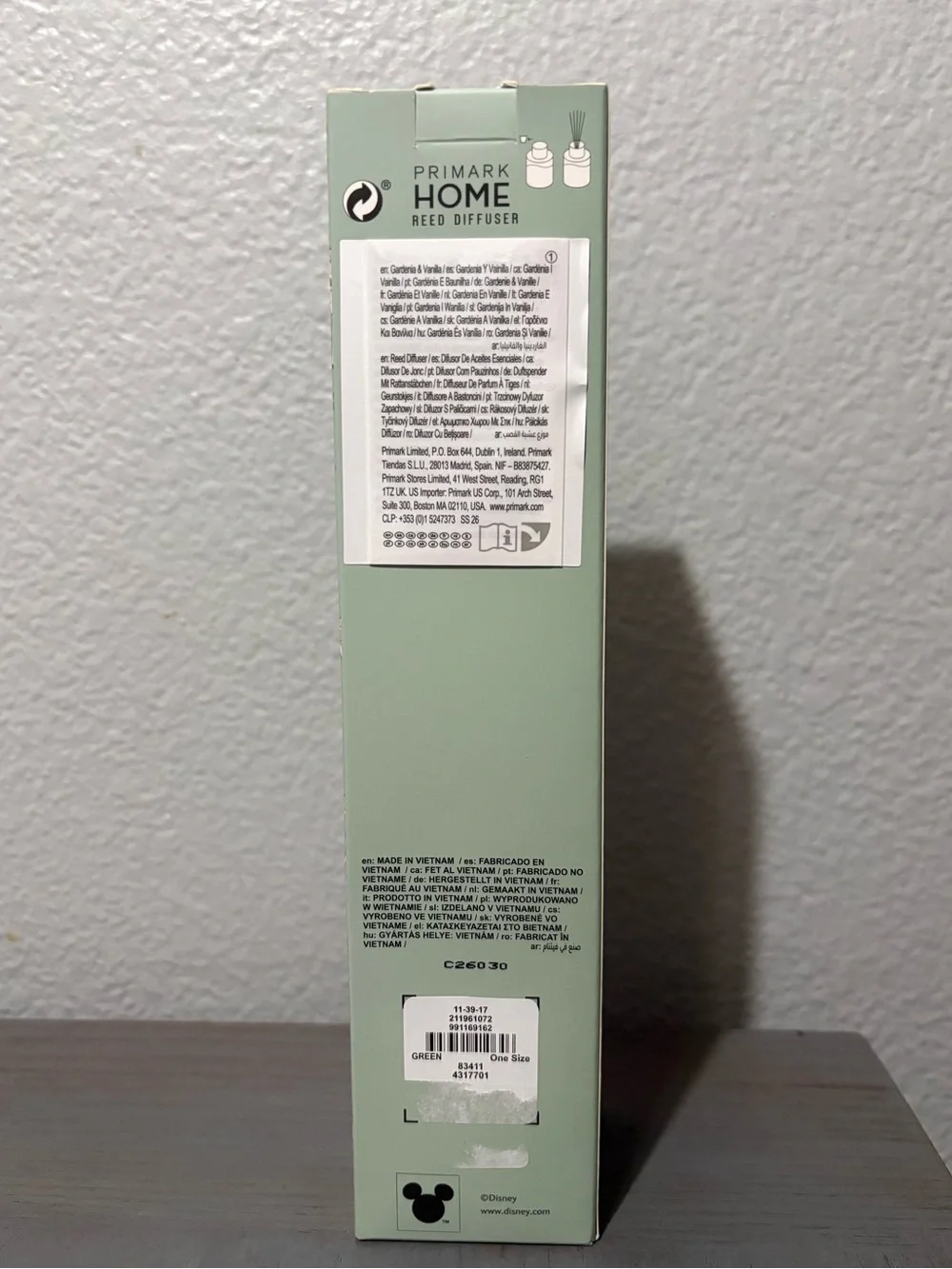 Disney Primark Classics Reed Diffuser Gardenia and vanilla scented 100 ML